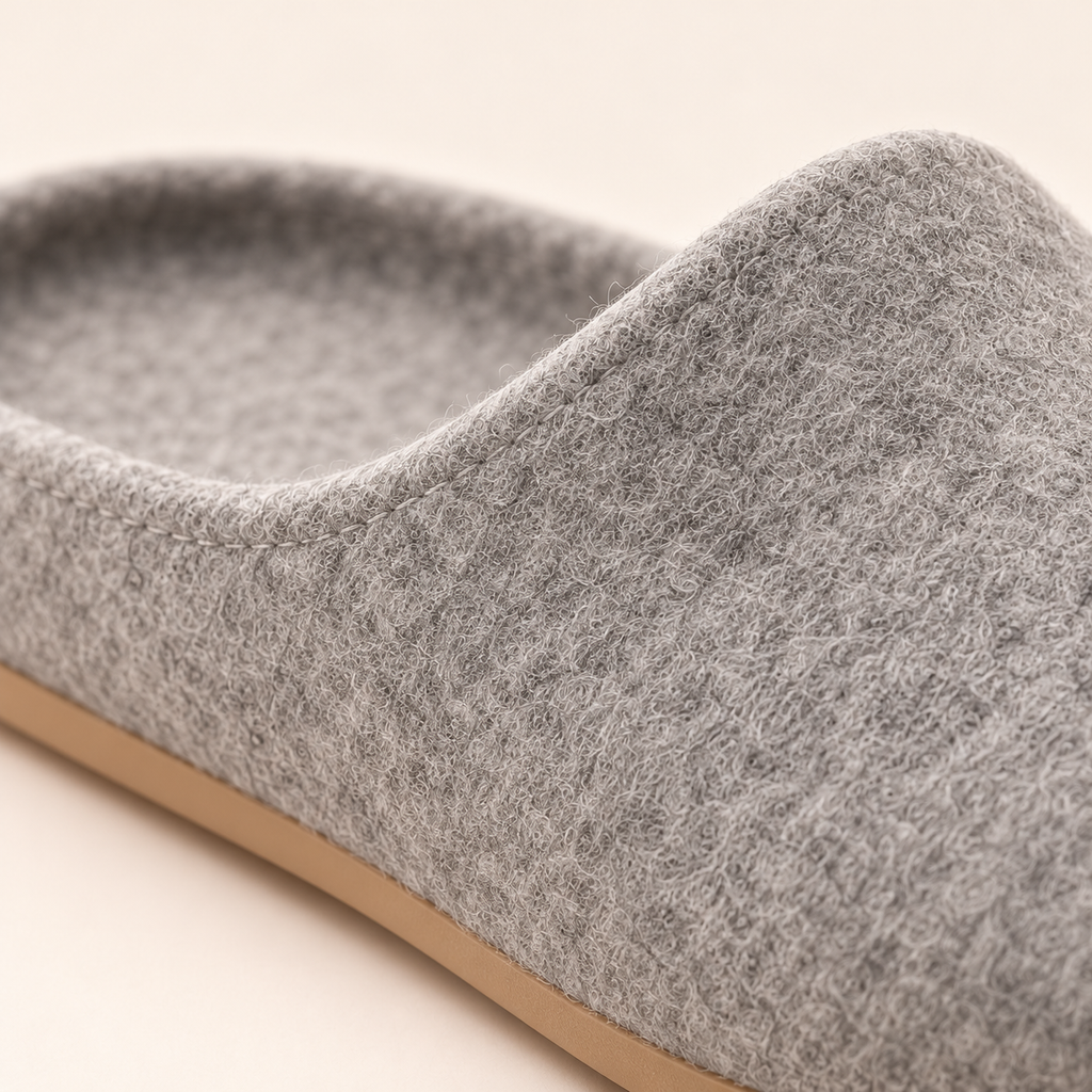 The Clock-Out Felt Slipper