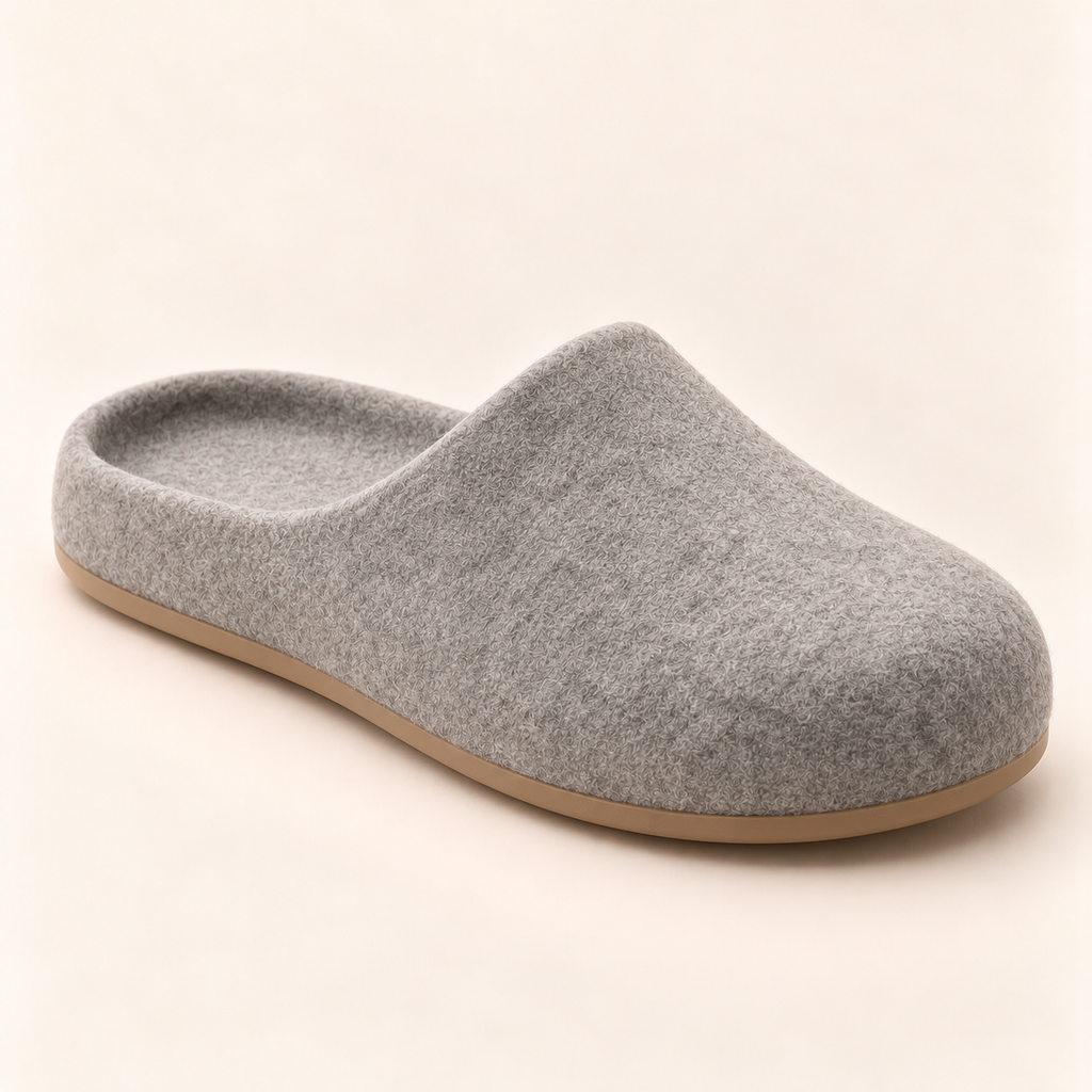 The Clock-Out Felt Slipper