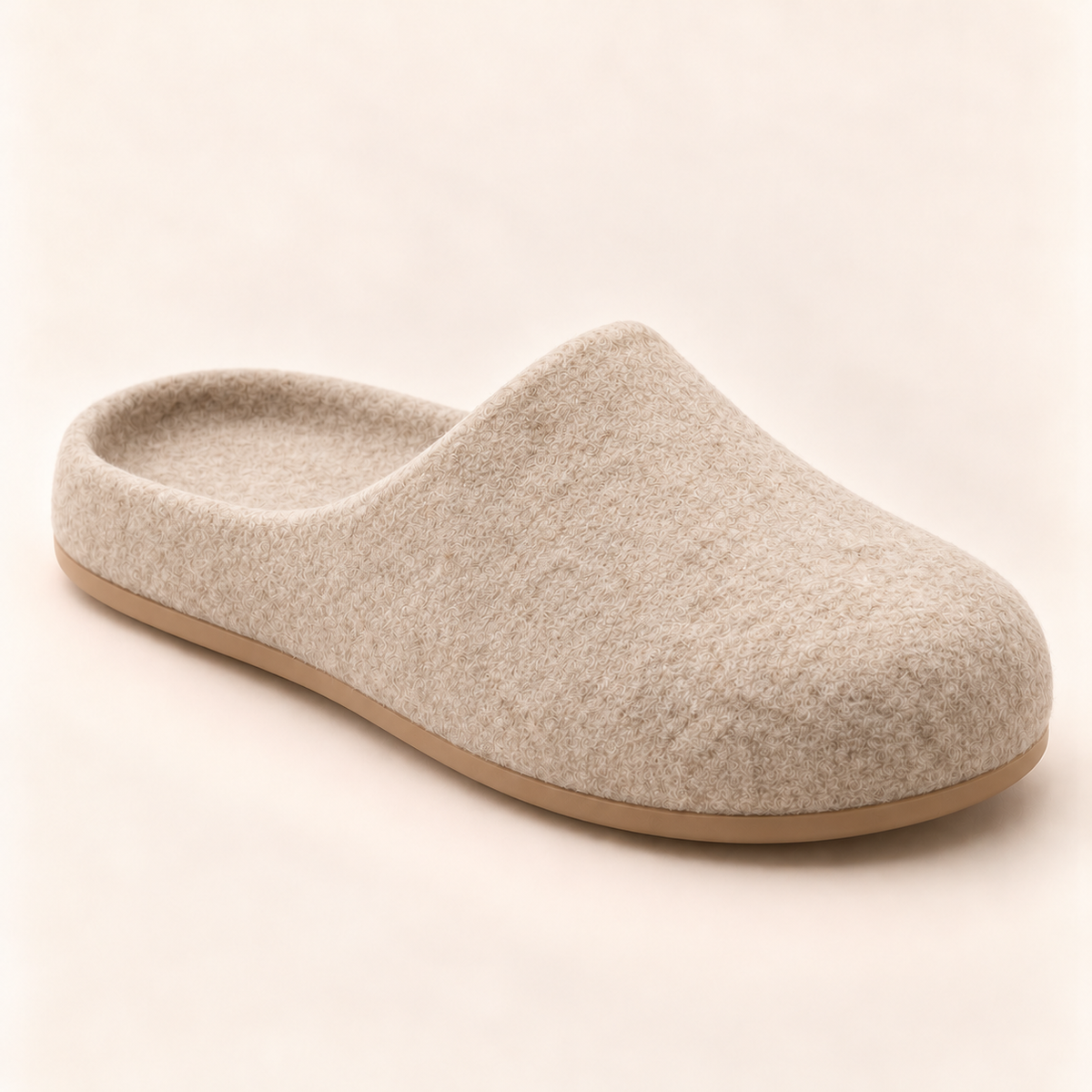 The Clock-Out Felt Slipper