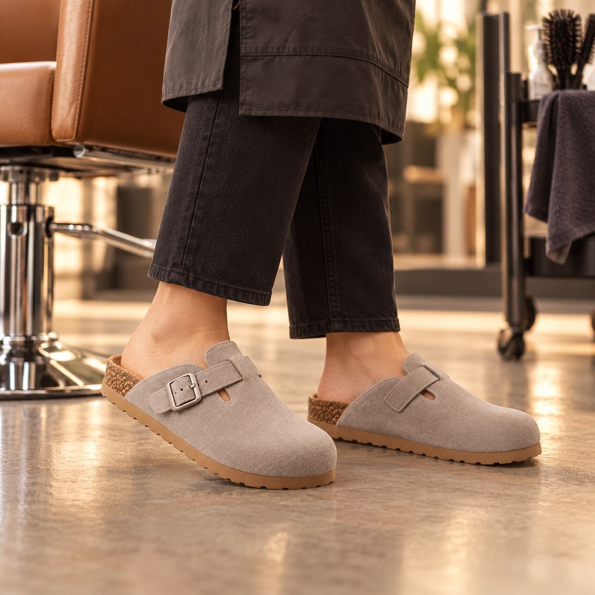 The Shift Clog — Vegan Suede